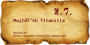 Majláth Titanilla névjegykártya